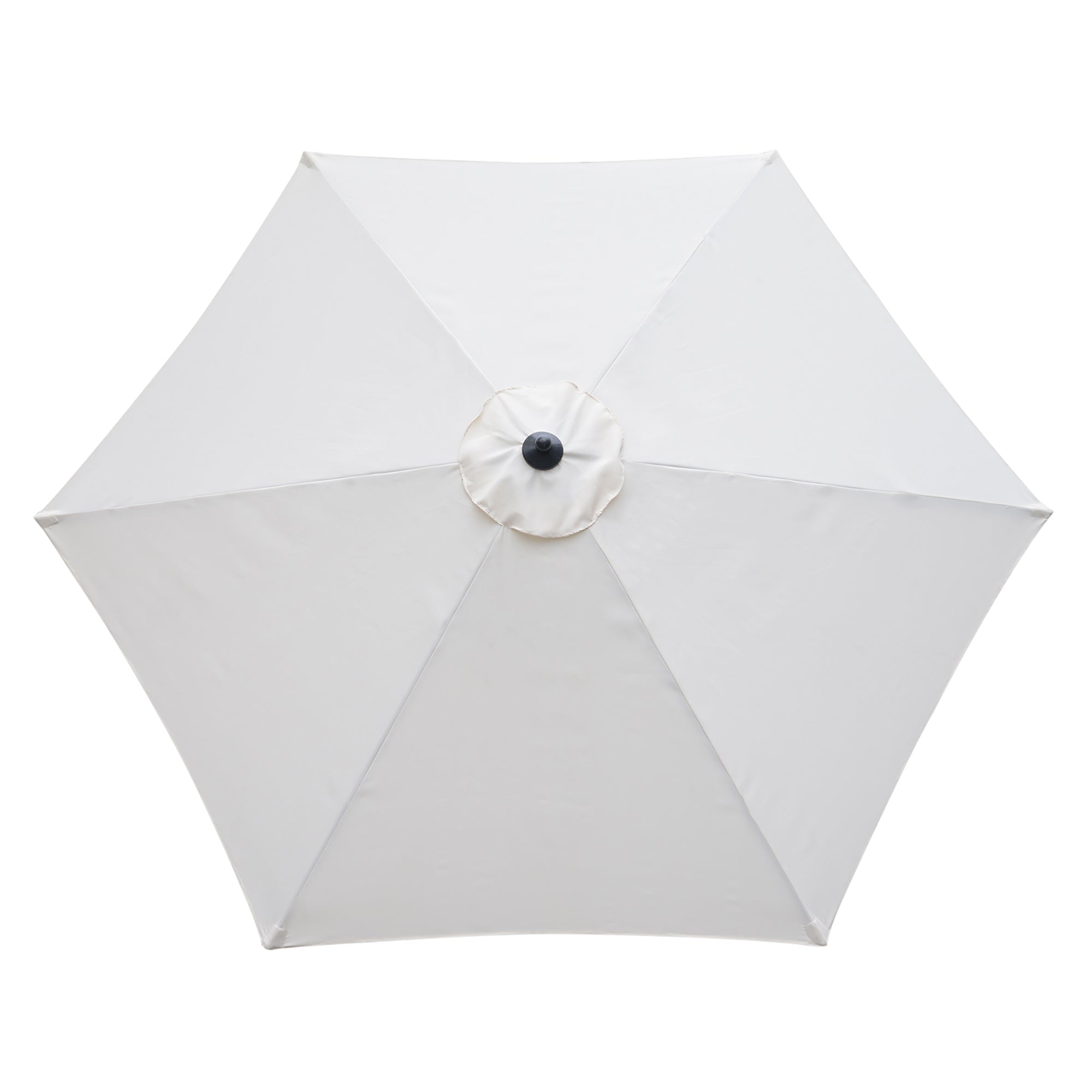 Outsunny 2.8m Garden Parasol Umbrella, Round Outdoor Market Table Umbrella Sun Shade Canopy, Off-White 