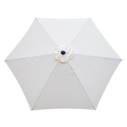 Outsunny 2.8m Garden Parasol Umbrella, Round Outdoor Market Table Umbrella Sun Shade Canopy, Off-White 