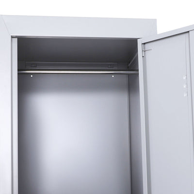 Vinsetto Locker Cabinet Storage Cold Rolled Steel w/ Shelves Vertical Cupboard Grey 38 x 46 x 180 cm 