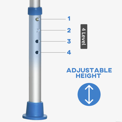 HOMCOM 44-51.5cm Aluminium Frame Shower/Bath Stool - Blue 
