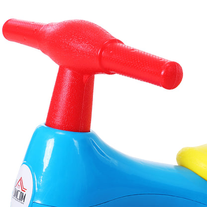 HOMCOM Baby Balance Bike Toddler Training Walker Smooth Rubber Wheels Ride on Toy Storage Bin Gift for Boys Girls Blue Red 
