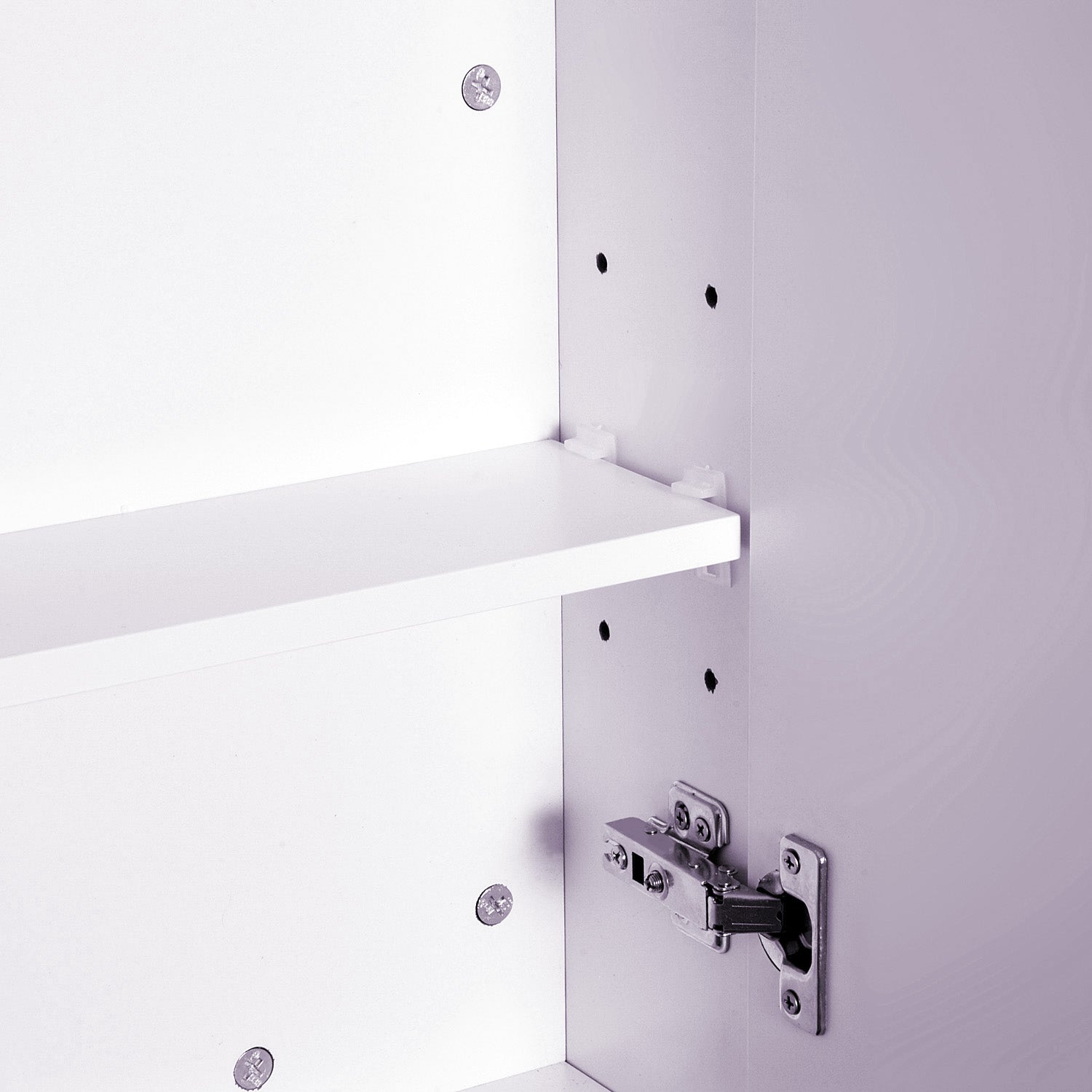 HOMCOM Mirror Cabinet, Wall Mount Bathroom Storage Cabinet with Adjustable Shelf, Double Door Cupboard, 70 x 15 x 60 cm, White 