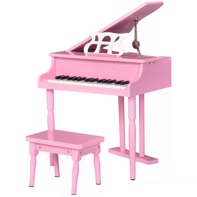 HOMCOM 30 Keys Mini Kids Piano for Child with Music Stand and Bench Best Gifts Toy 