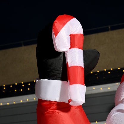 HOMCOM Inflatable Christmas Santa Claus Air Blown Decoration Yard 