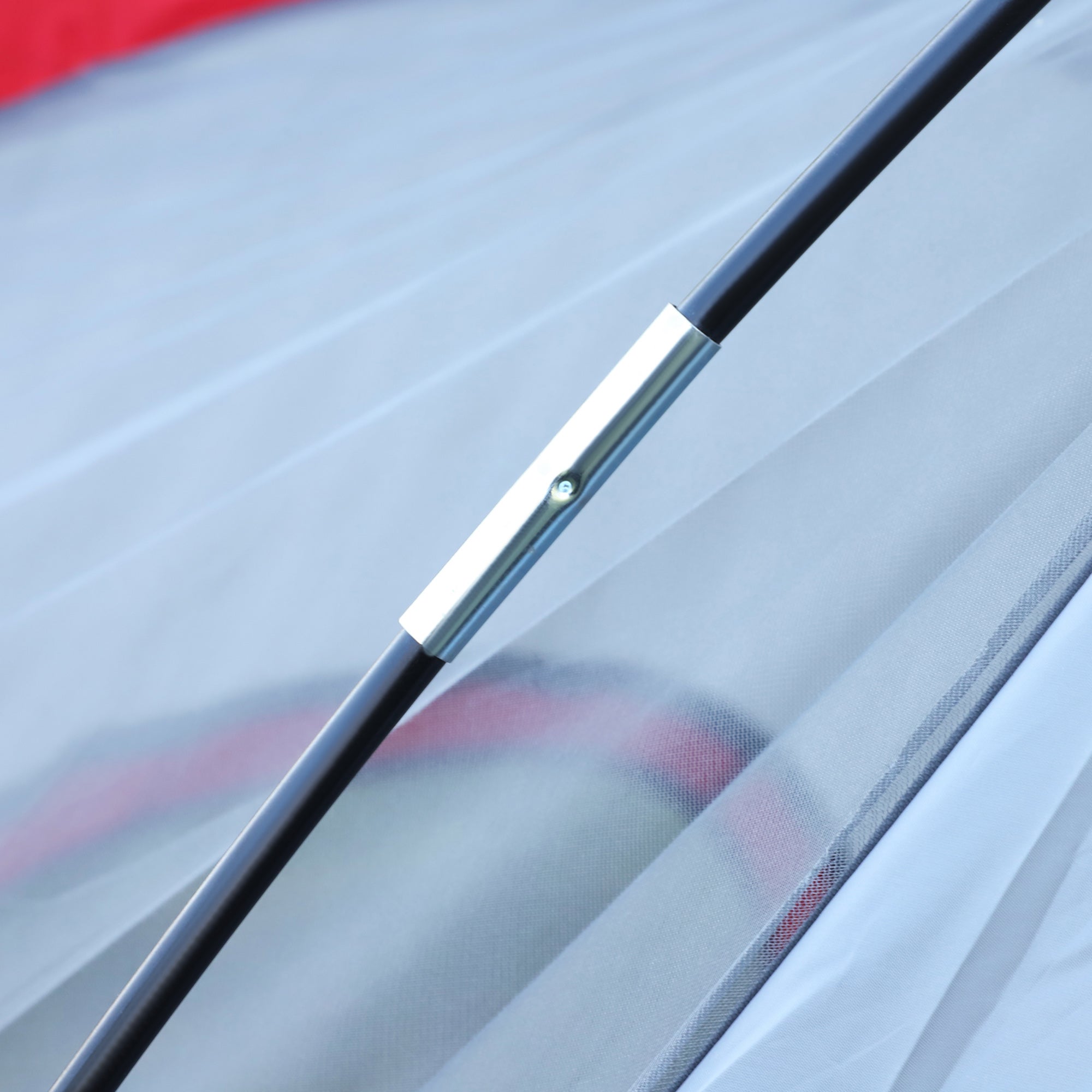 Outsunny Fibreglass & Steel Frame 5/6 Person Lightweight Camping Tent Blue 