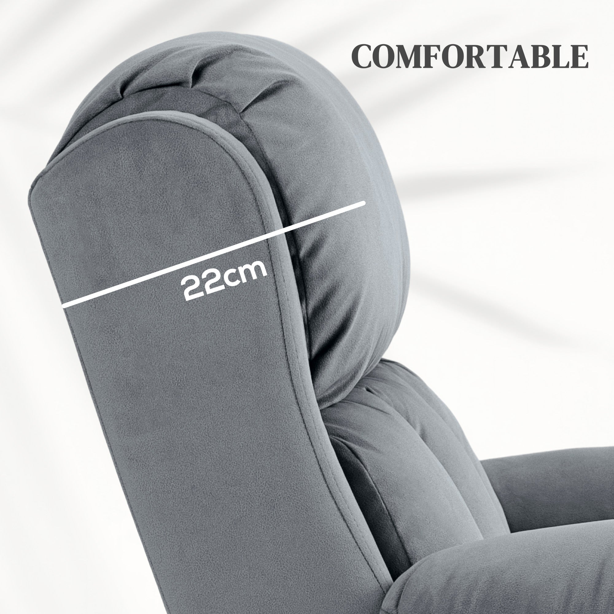 HOMCOM Eight Massage Point Electric Reclining Lift Chair, with Remote - Grey 