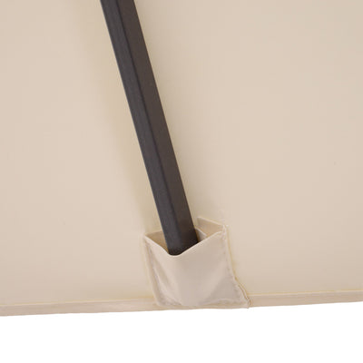 Outsunny 4.6m Double-Sided Patio Parasol Sun Umbrella-Beige 