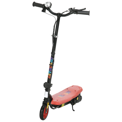 HOMCOM Foldable Electric Scooter, with LED Headlight, for Ages 7-14 Years - Red 