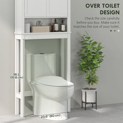 HOMCOM Over-Toilet/Appliance Storage Cabinet - White 