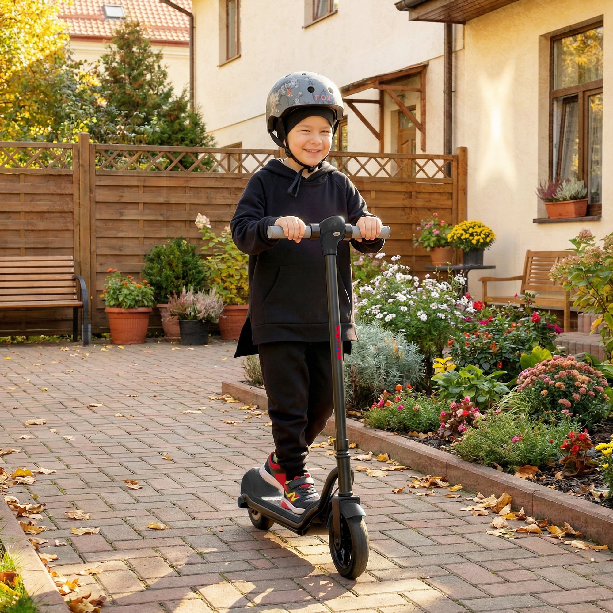 SPORTNOW Electric Scooter for Kids, with LED Display, Green 