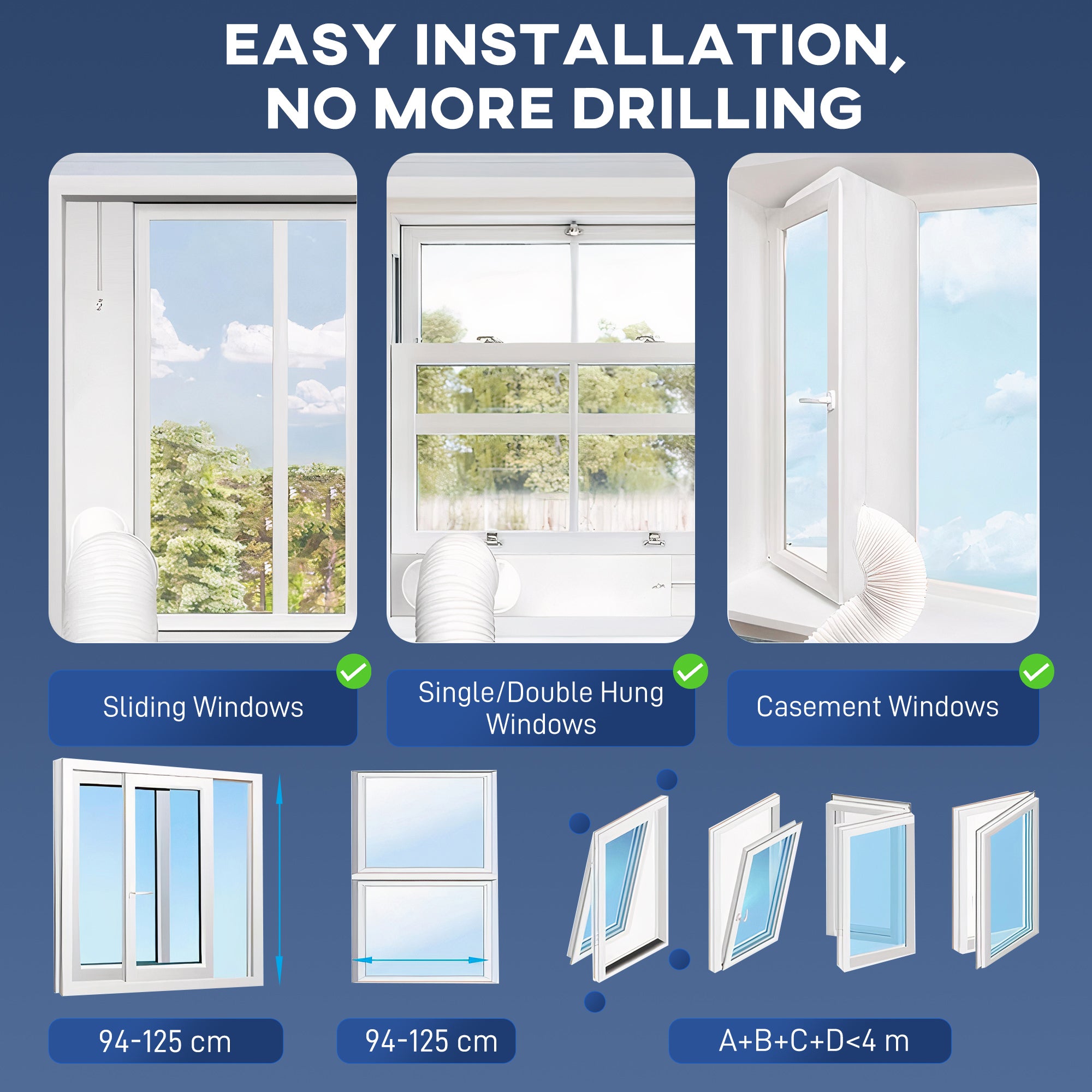 HOMCOM Portable Air Conditioner 5000 BTU, 4-in-1 AC Unit with Cool, Dehumidifier, Fan, Sleep Mode, WiFi Voice Remote Control 
