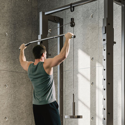 SPORTNOW Weight Pulley System, Cable Pulley System for Home Gym, Cable Machine LAT Pull Down Attachment for Biceps Curl, Tricep, Arm Workouts 