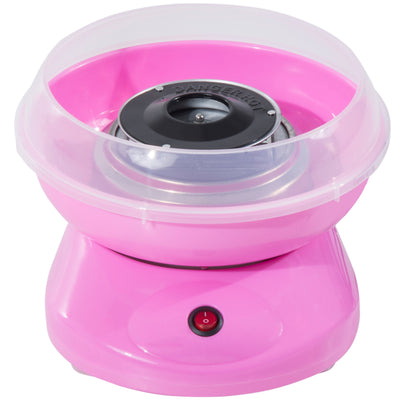 HOMCOM Candy Floss Machine Electric Cotton Candy Maker Gadgetry 450W (Pink) 