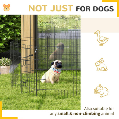 PawHut 8 Panel DIY Dog Pen with Door, for Dogs, Small Animals, Indoor/Outdoor Use, 76cm High 