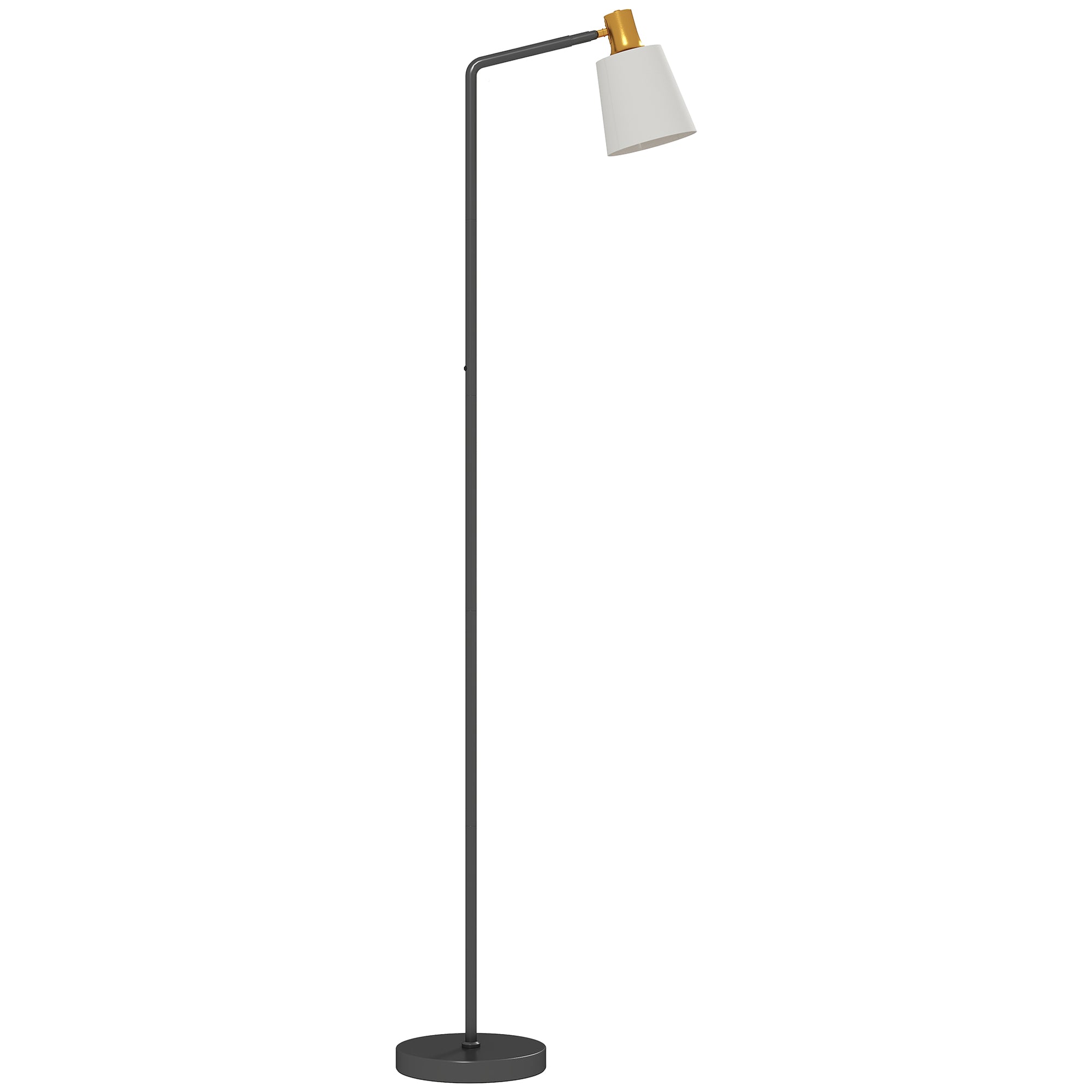 HOMCOM Floor Lamp with 350° Rotatable Head, Modern Standing Lamp with 3000K/4000K/6500K Colour Temperatures for Living Room Bedroom Office, Black 