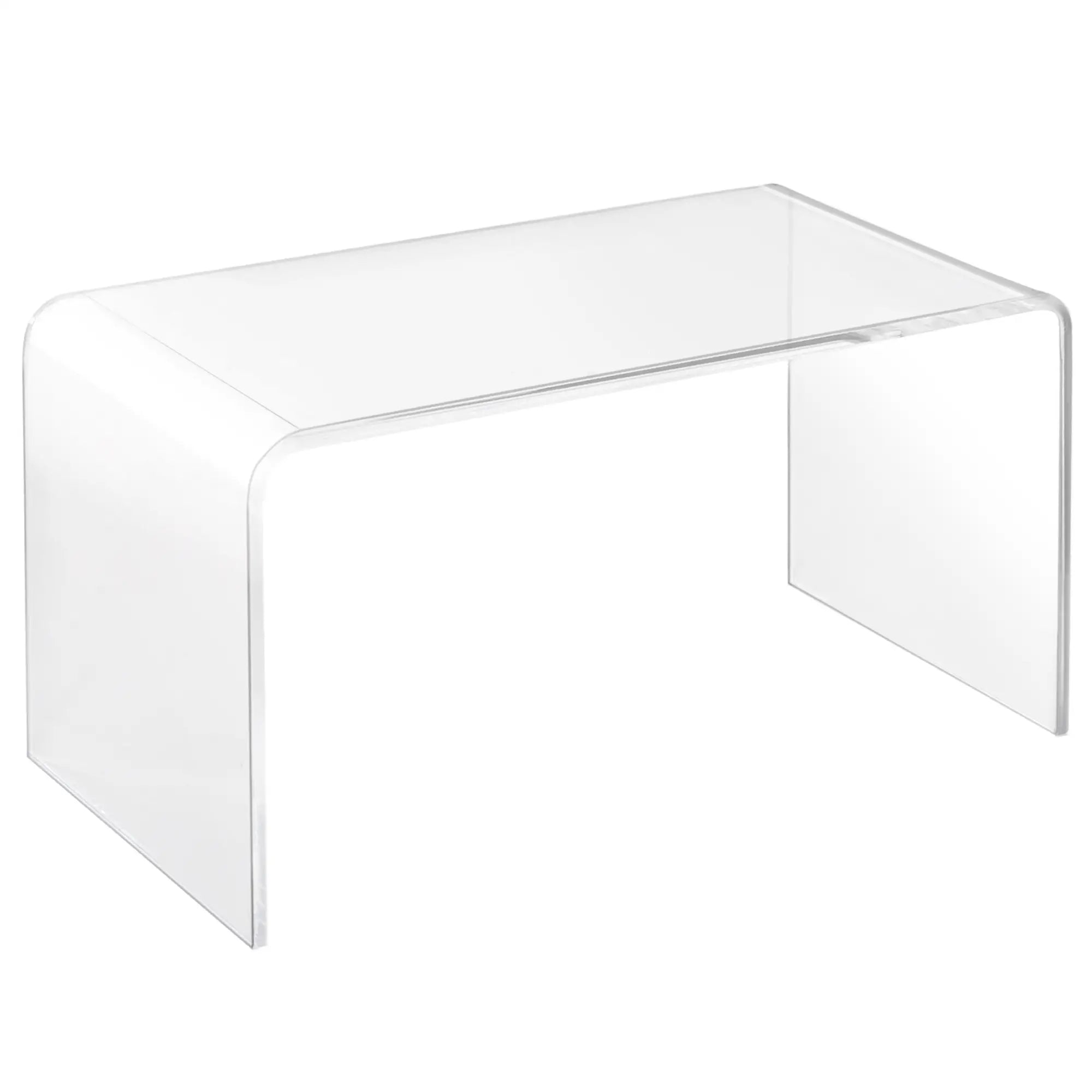 HOMCOM 32" Long Rectangle All Acrylic 15mm Thick Waterfall Coffee Table, Clear