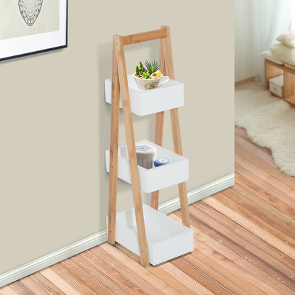 HOMCOM 3 Tier Bathroom Shower Caddy Freestanding Rack Storage Unit Shelf Organiser 
