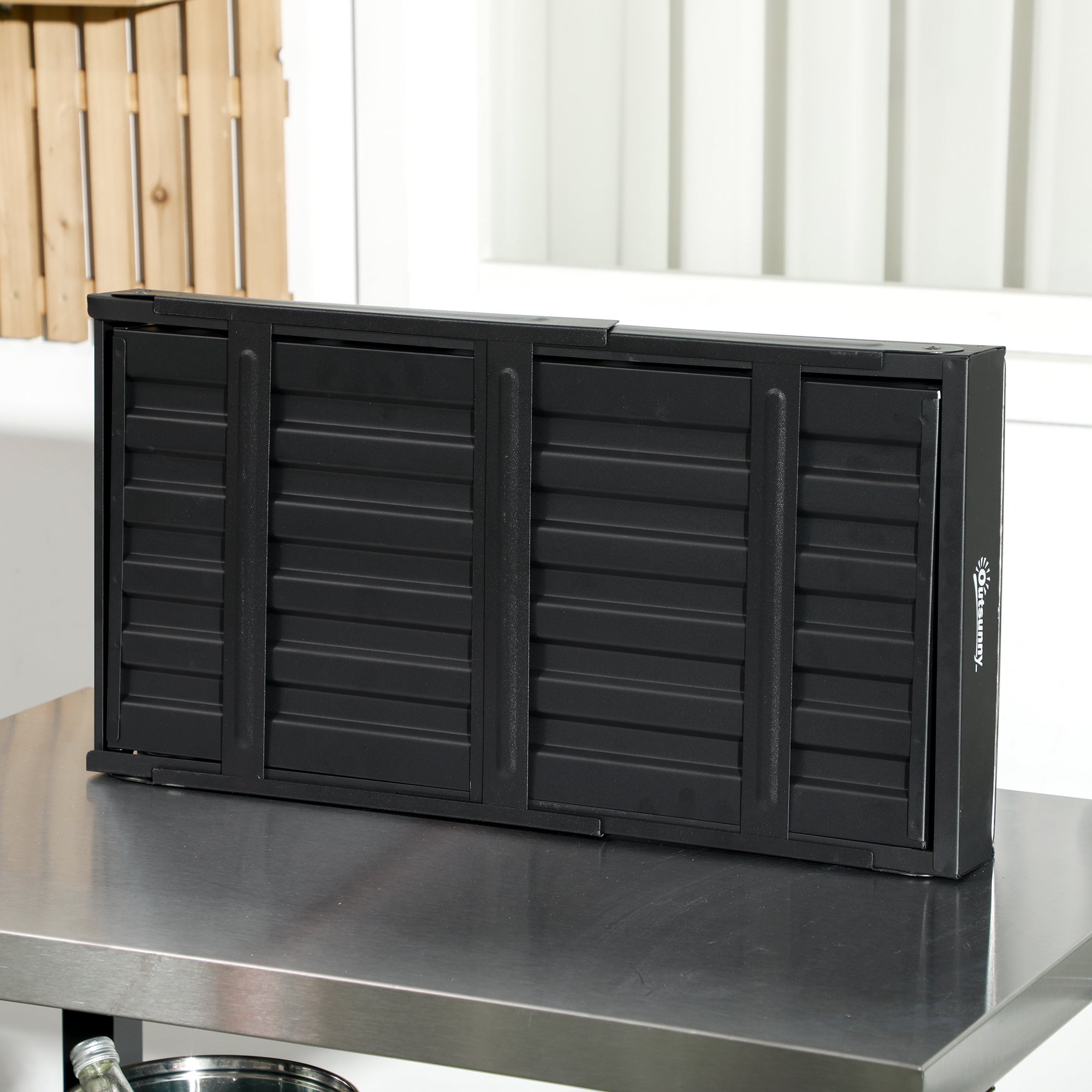 Outsunny Foldable Charcoal Grill - Black
