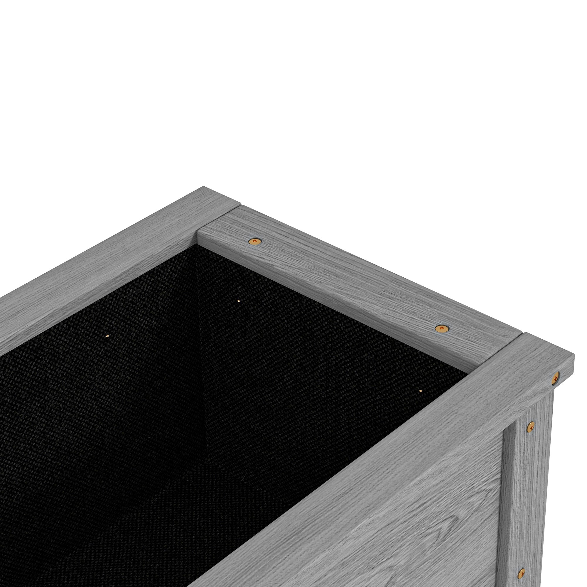 Outsunny Wooden Raised Garden Bed, Elevated Planter Box with Storage Shelf and Drainage Holes, Raised Planter with Legs, Grey 