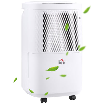 HOMCOM 10L/Day 2200ML Portable Quiet Dehumidifier with WiFi Smart App Control, Electric Moisture Air Dehumidifier for Home Laundry Basement 