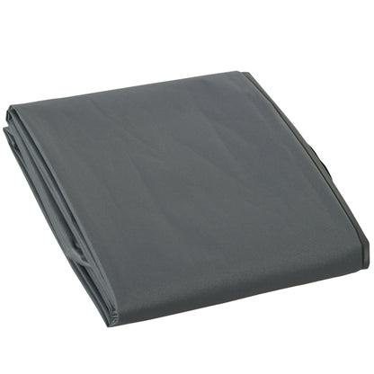 Outsunny 200x73cm Outdoor Garden Rattan Furniture Protective Cover Water UV Resistant Grey 