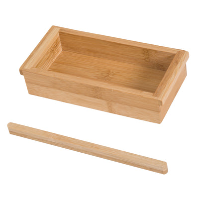 HOMCOM Extendable Bamboo Bathtub Shelf Rack Bath Caddy Tray Bathroom Storage, Set of 2 