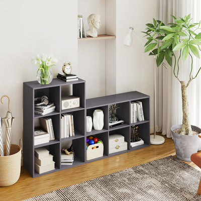 HOMCOM 6-Cube Bookshelf - Grey 