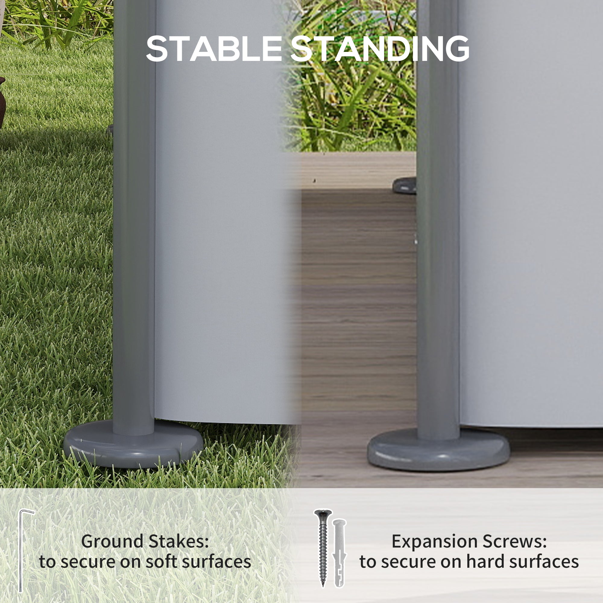 Outsunny 3 x 4m Metal Frame, Two-Tier Roof Gazebo - Dark Grey 