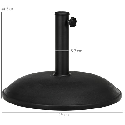 Outsunny Heavy Duty Cement Parasol Base 20kg Round Patio Umbrella Stand Garden Outdoor Shade Holder 