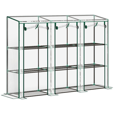 Outsunny 46 x 215cm Nine-Shelf Greenhouse 