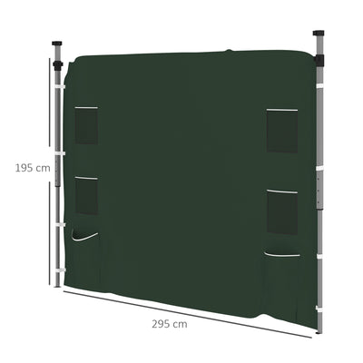 Outsunny 195 x 295cm Replacement Gazebo Sidewall - Green 