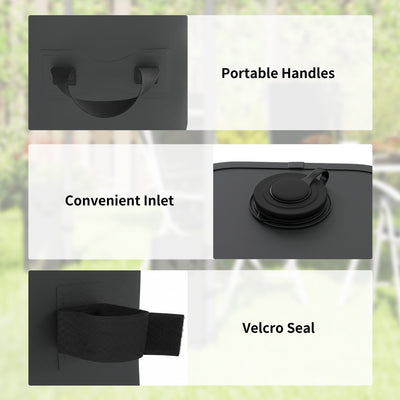 Outsunny Set of 4 Heavy Duty Gazebo Weights Bags, 500D Sand Weights with Carry Handles for Garden Marquee, Parasol, Black 