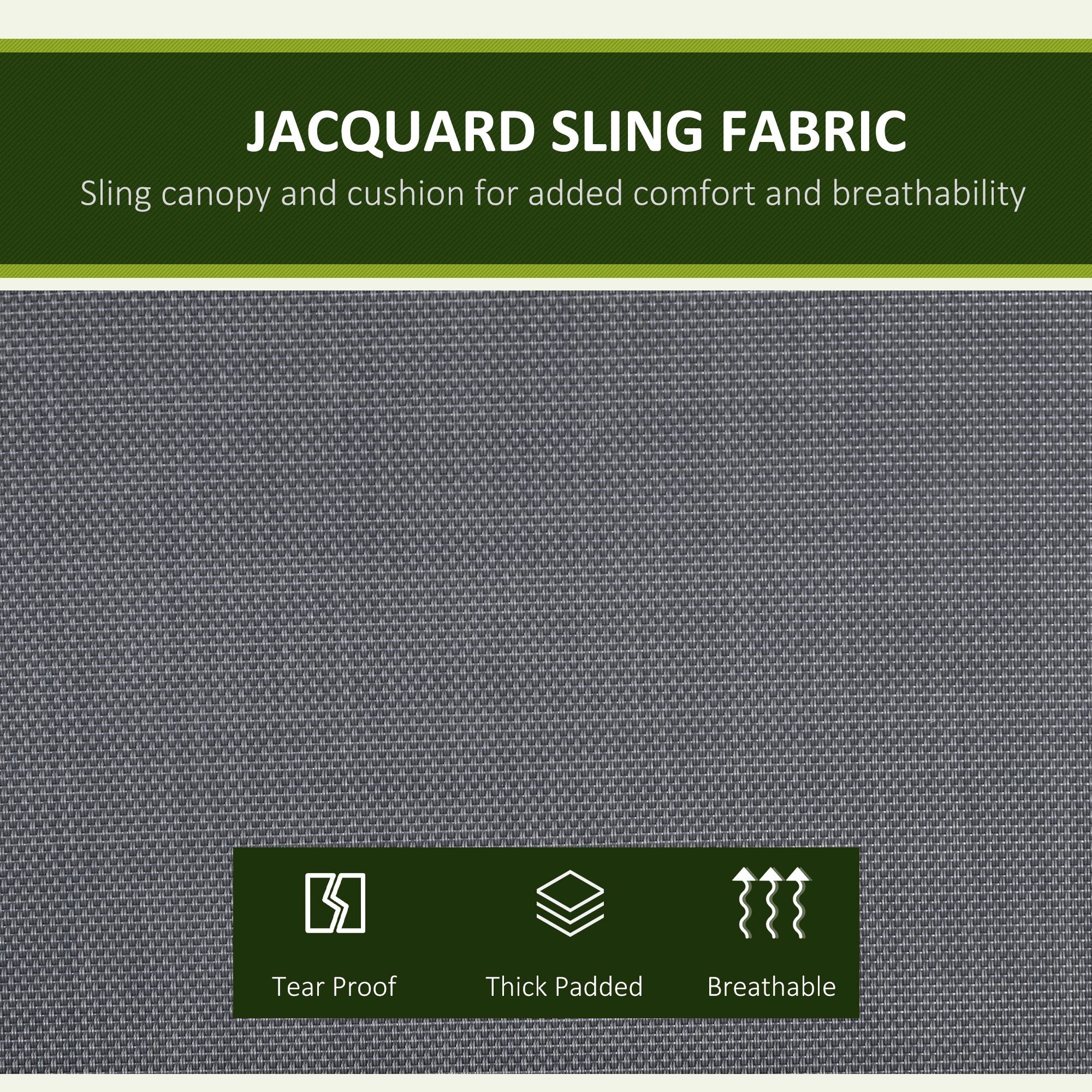 Outsunny Outdoor 3-person Metal Porch Swing Chair Bench, Grey 