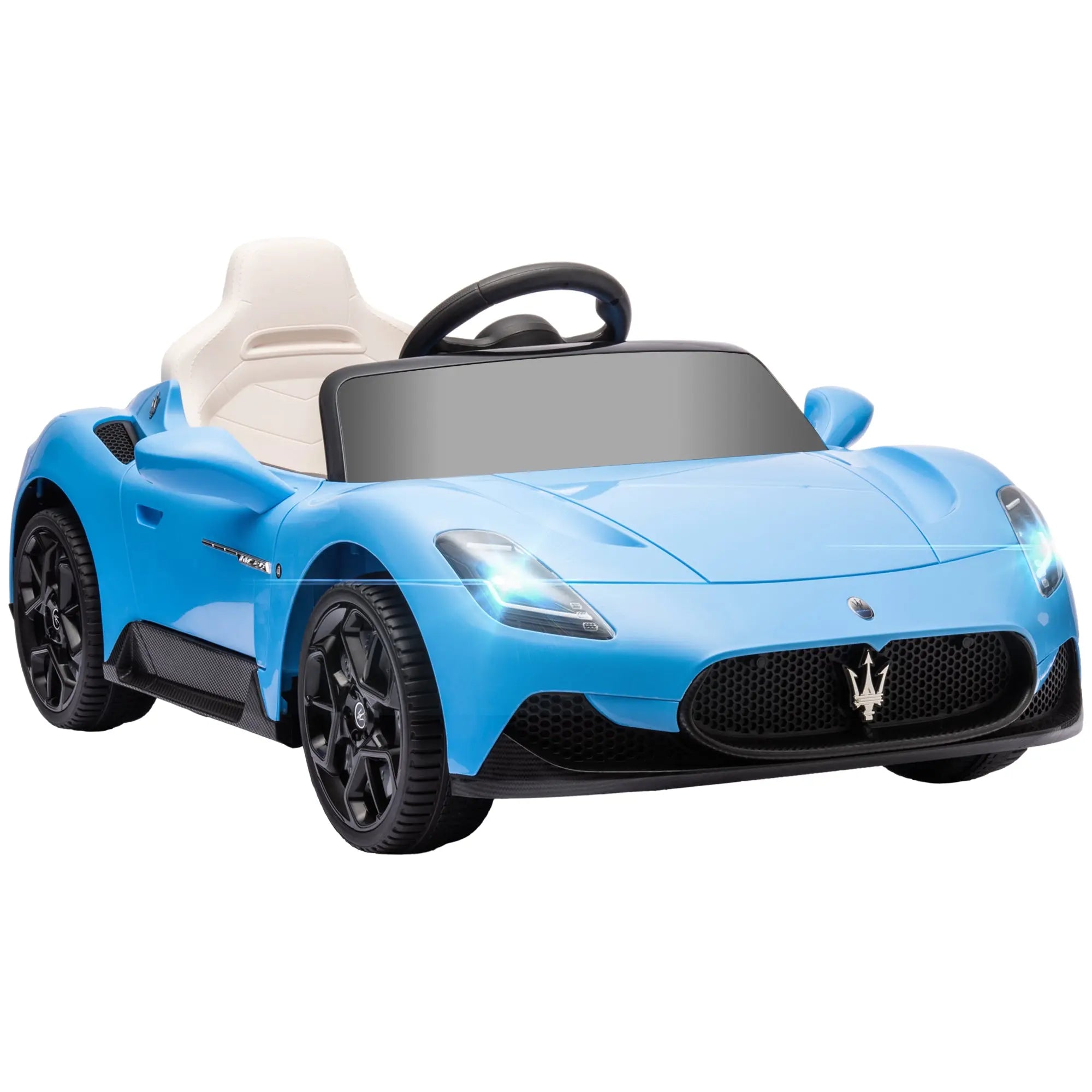 AIYAPLAY Maserati MC20 Licensed 12V Kids Electric Ride on Car with Remote Control, Spring Suspension, Blue 