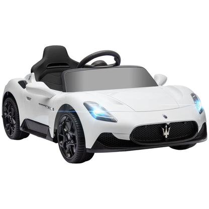 AIYAPLAY Maserati MC20 Licensed 12V Kids Electric Ride on Car with Remote Control, Spring Suspension, White 