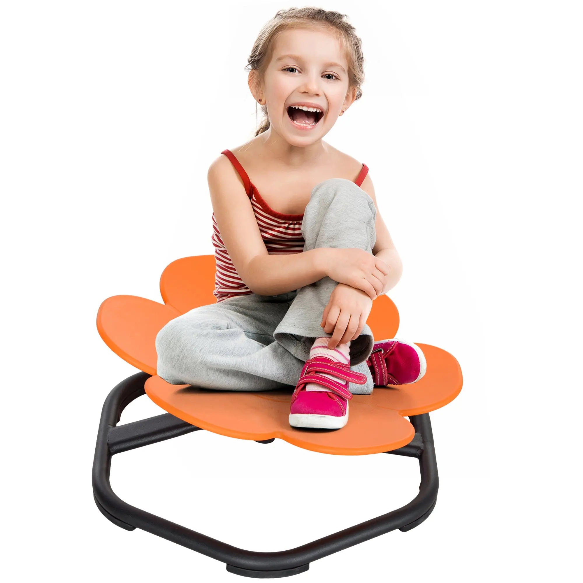AIYAPLAY Sensory Spinning Chair for Kids, for Coordination, Balance, Orange 