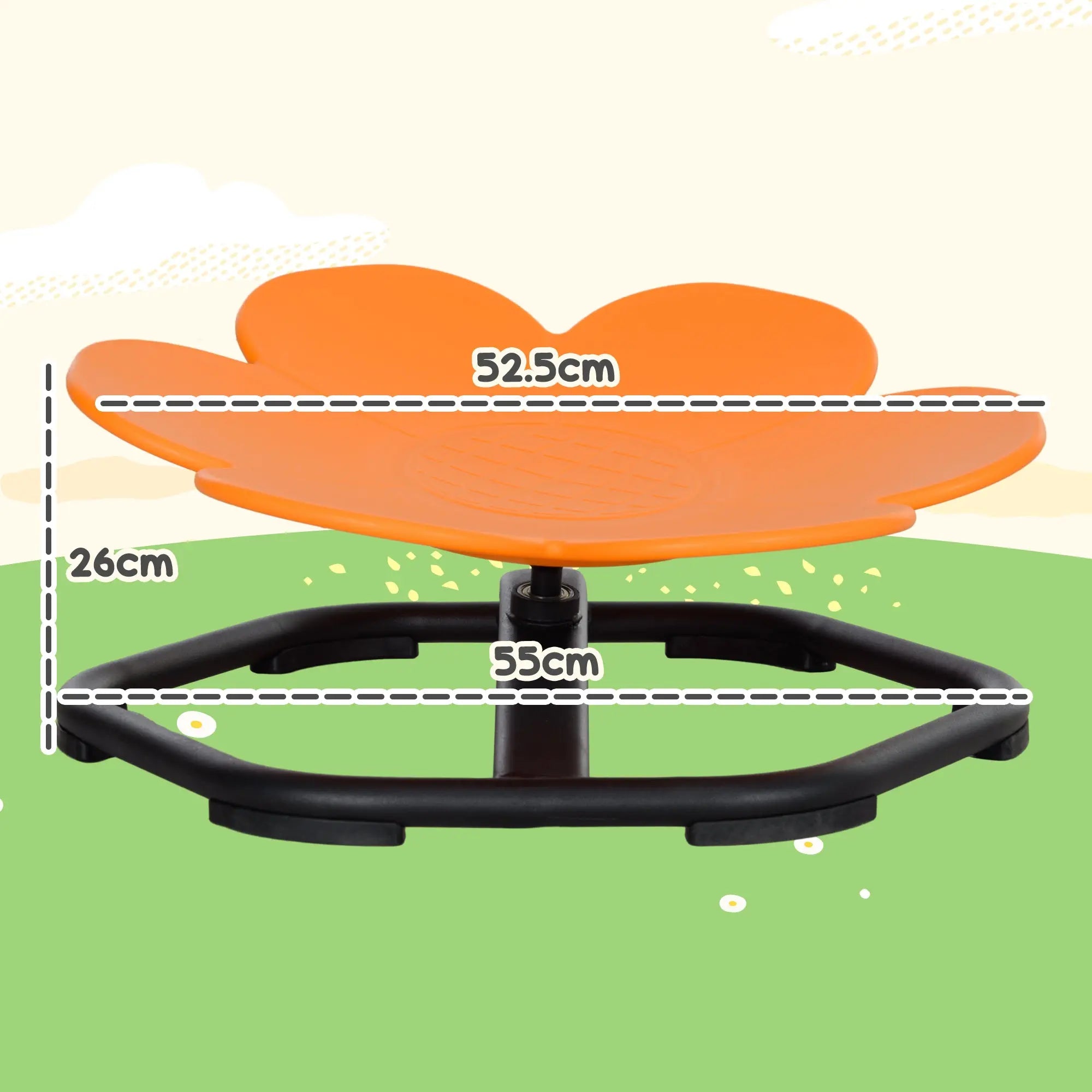 AIYAPLAY Sensory Spinning Chair for Kids, for Coordination, Balance, Orange 