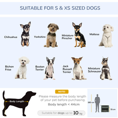 PawHut 69cm Pet Carrier, with Cushion, for Miniature and Small Dogs - Grey 