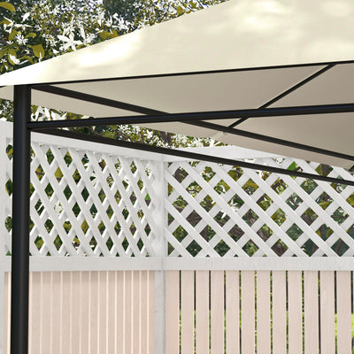 Outsunny 3 x 4m Gazebo Canopy Replacement Cover, Gazebo Roof Replacement (TOP COVER ONLY), Cream White 