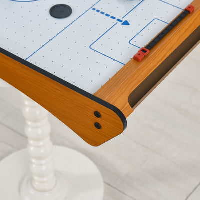 HOMCOM 2.5FT Tabletop Air Hockey Game Table Wooden Portable Party Gaming Toy for Kids Children Adult 