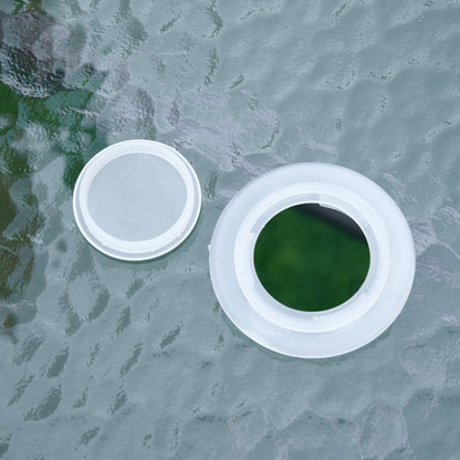 Outsunny Garden Dining Table Glass Top Metal Frame with Parasol Hole Outdoor Balcony Grey 140L x 80Wcm 