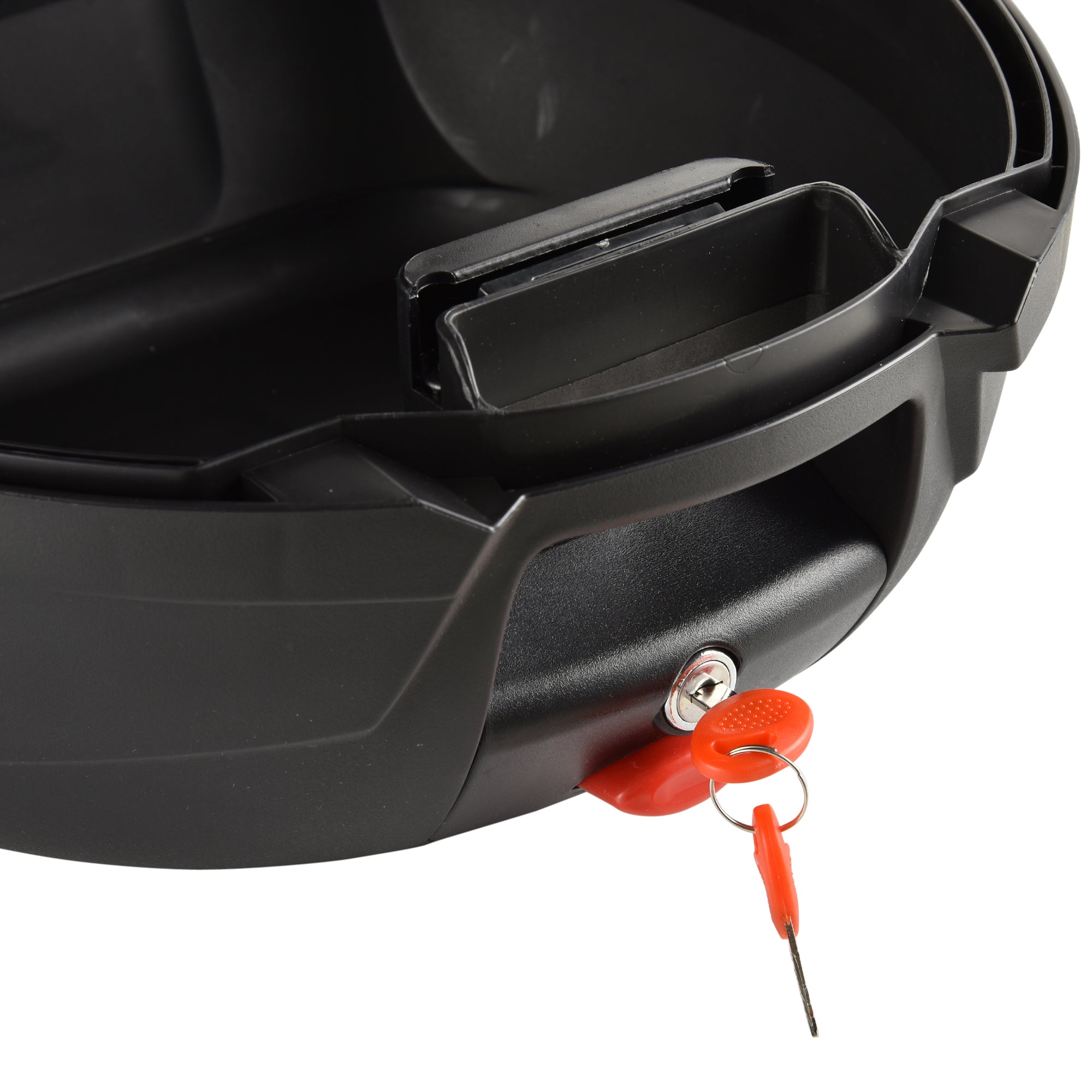 HOMCOM 32L Motorcycle Tail box Helmet Top Case Motorbike Luggage Storage Trunk Carrier Mount Rack 