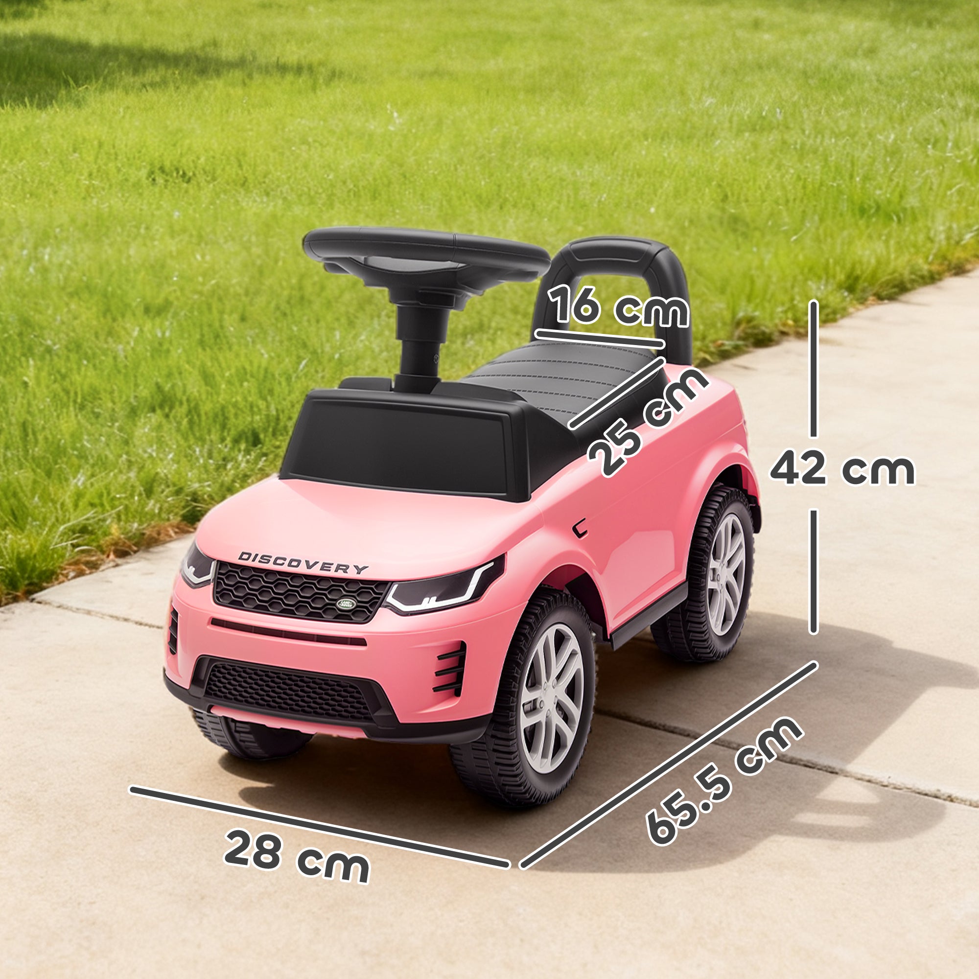 AIYAPLAY Land Rover Licensed Toddler Ride on Car with Horn, Engine Sounds, Under-Seat Storage, for 18-36 Months, Pink 