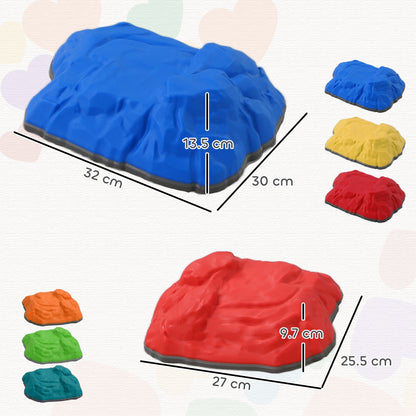 AIYAPLAY Balance Stepping Stones for Kids with Non-slip Bottom, Indoor Outdoor Obstacle Course for Ages 3-8 Years, Multicoloured 