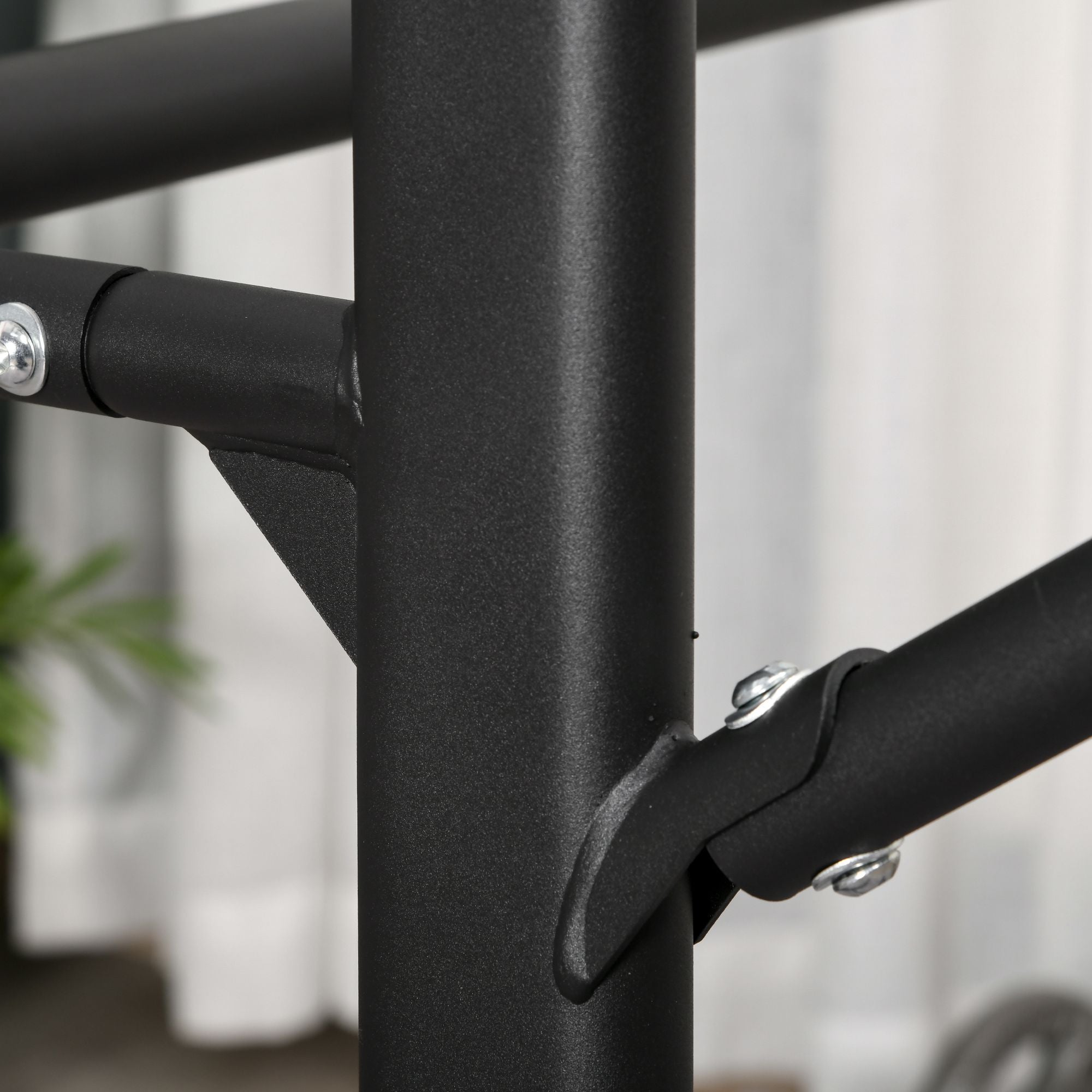 HOMCOM Power Tower Dip Station Pull Up Bar Multi-Function Push Up Equipment with Adjustable Height for Home Gym Strength Training Workout Fitness 