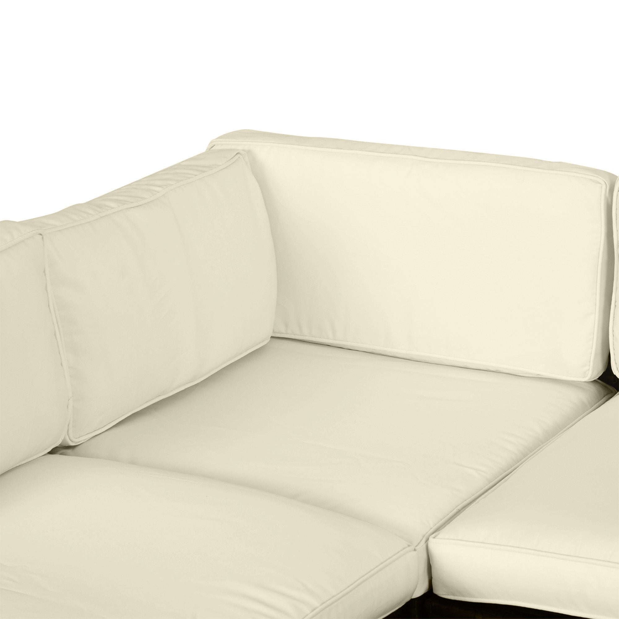 Outsunny Garden Rattan Sofa Cushion Polyester Cover Replacement Outdoor- No Cushion Included Beige 
