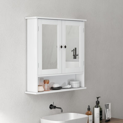 kleankin Bathroom Wall Storage Cabinet - White 