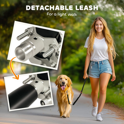 PawHut Dog Lead for Bicycle, Dog Leash for Cycling, Training, Jogging, Black 