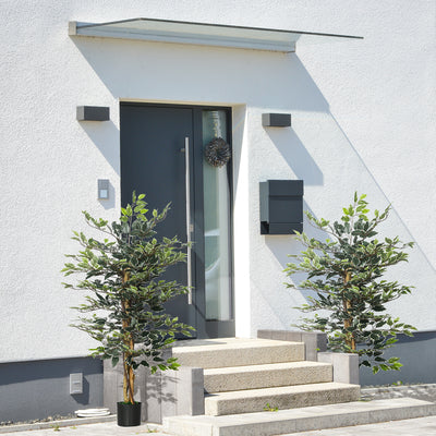 HOMCOM Set of Two Artificial Ficus Trees 