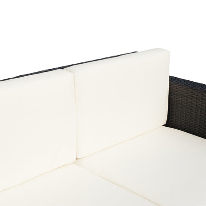 Outsunny Two-Seater Rattan Sofa - Brown 